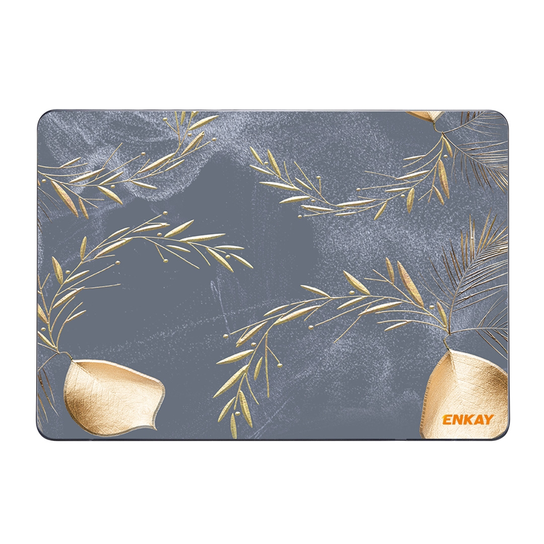 ENKAY Vintage Pattern Series Laotop Protective Crystal Case For MacBook Pro 16.2 inch A2485 2021/A2880 2023(Wild Oats)