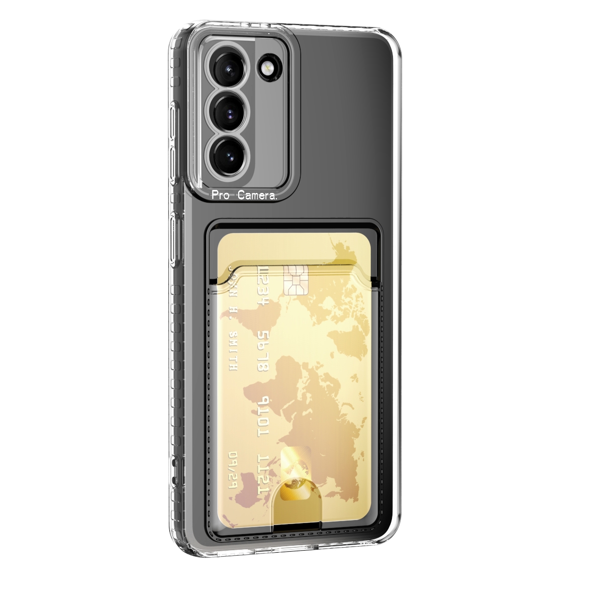 For Samsung Galaxy S22 5G Card Bag Shockproof Transparent Phone Case For Samsung Galaxy S22 5G Card Bag Shockproof Transparent Phone Case