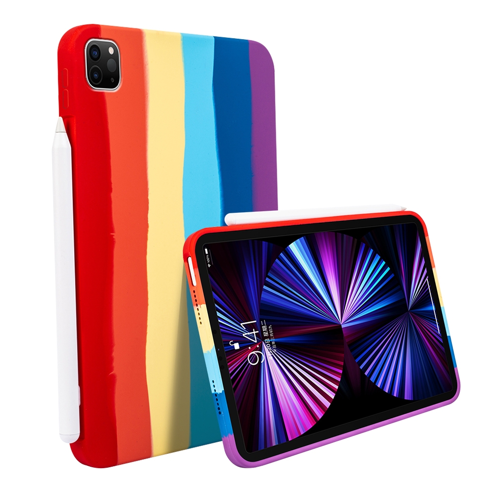 For iPad Pro 11 2018 / 2020 / 2021 Liquid Silicone Magnetic Pen Function Tablet Case(Rainbow) For iPad Pro 11 2018 / 2020 / 2021 Liquid Silicone Magnetic Pen Function Tablet Case(Rainbow)