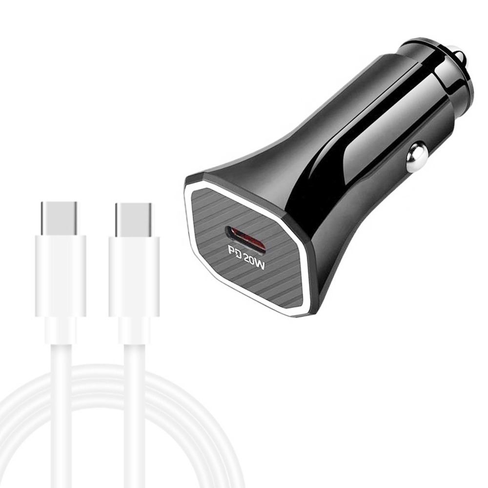 TE-P2 PD20W USB-C / Type-C Car Charger with Type-C to Type-C Data Cable(Black) TE-P2 PD20W USB-C / Type-C Car Charger with Type-C to Type-C Data Cable(Black)