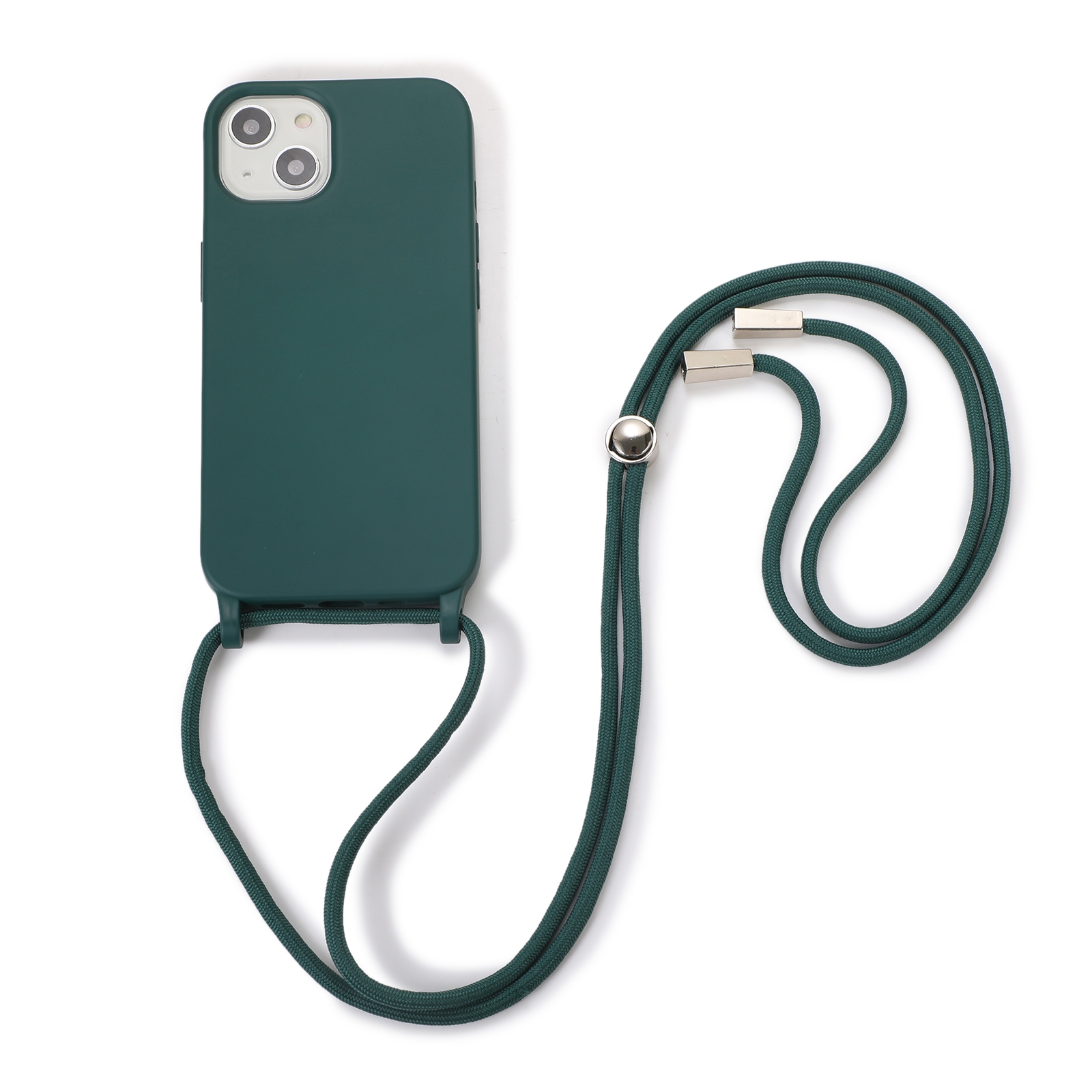 For iPhone 13 mini Crossbody Lanyard Elastic Silicone Phone Case (Dark Green) For iPhone 13 mini Crossbody Lanyard Elastic Silicone Phone Case (Dark Green)
