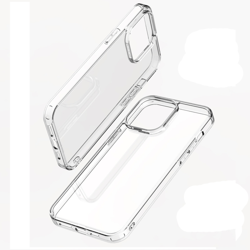 For iPhone 14 Pro Transparent Tempered Glass TPU Phone Case(Transparent) For iPhone 14 Pro Transparent Tempered Glass TPU Phone Case(Transparent)
