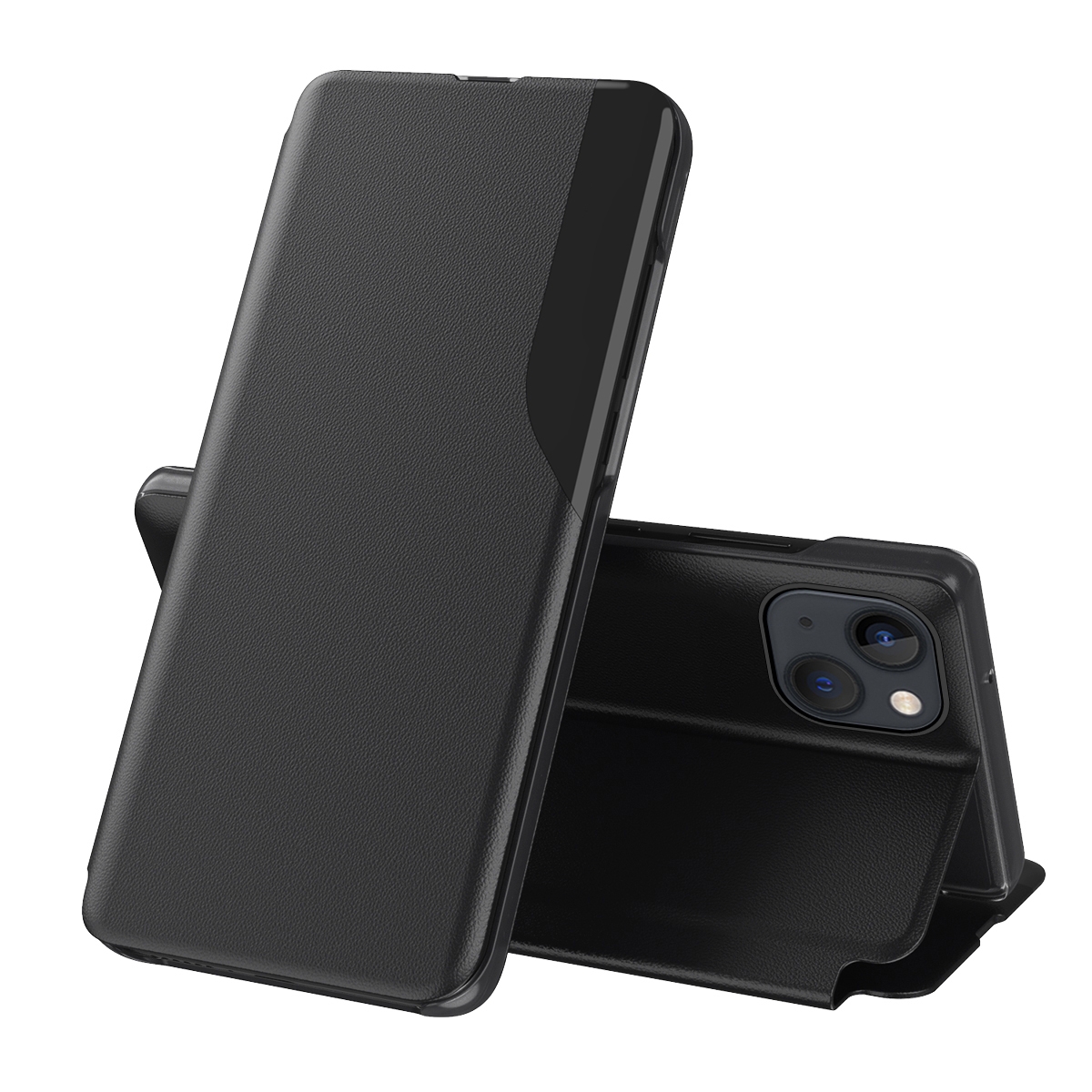For iPhone 14 Plus Attraction Flip Holder Leather Phone Case (Black) For iPhone 14 Plus Attraction Flip Holder Leather Phone Case (Black)