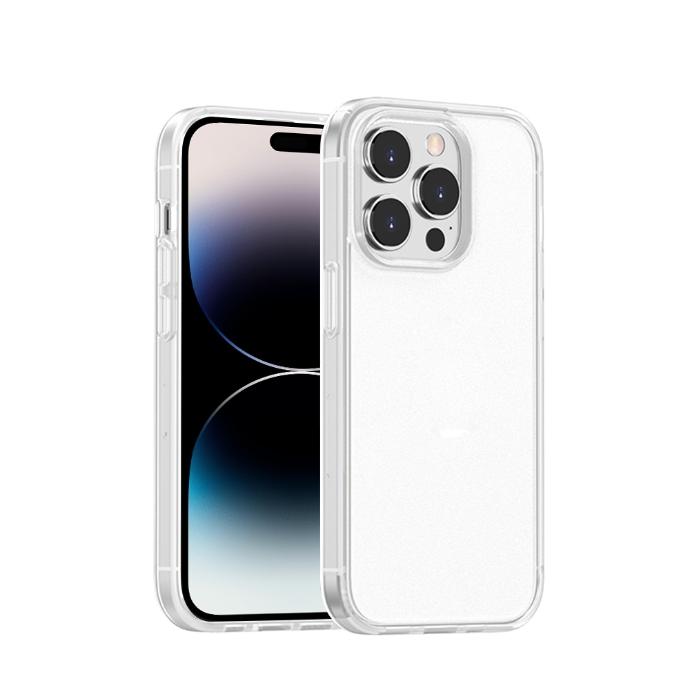 For iPhone 14 Pro Skin Feel Frosted Color Button Phone Case(White) For iPhone 14 Pro Skin Feel Frosted Color Button Phone Case(White)