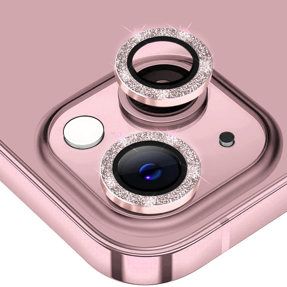 For iPhone 14 / 14 Plus ENKAY Glitter Rear Lens Aluminium Alloy Tempered Glass Film(Pink) For iPhone 14 / 14 Plus ENKAY Glitter Rear Lens Aluminium Alloy Tempered Glass Film(Pink)