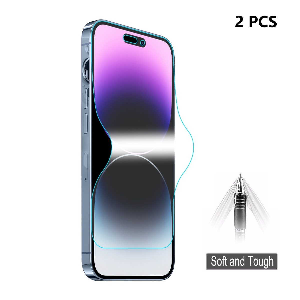 2 PCS ENKAY Full Glue Explosion-proof Hydrogel Film For iPhone 14 Pro