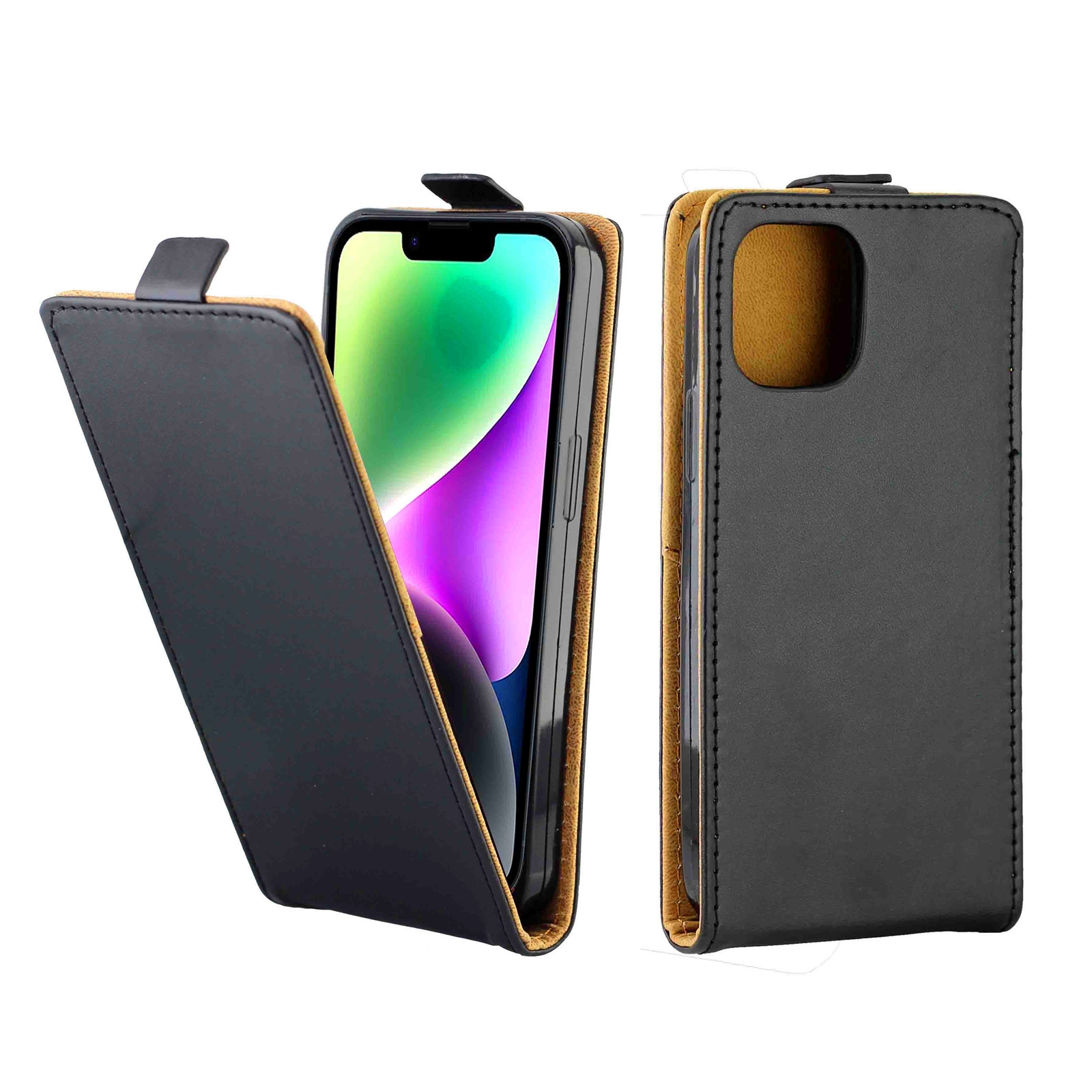 For iPhone 14 Vertical Flip Leather Phone Case with Card Slot(Black) For iPhone 14 Vertical Flip Leather Phone Case with Card Slot(Black)