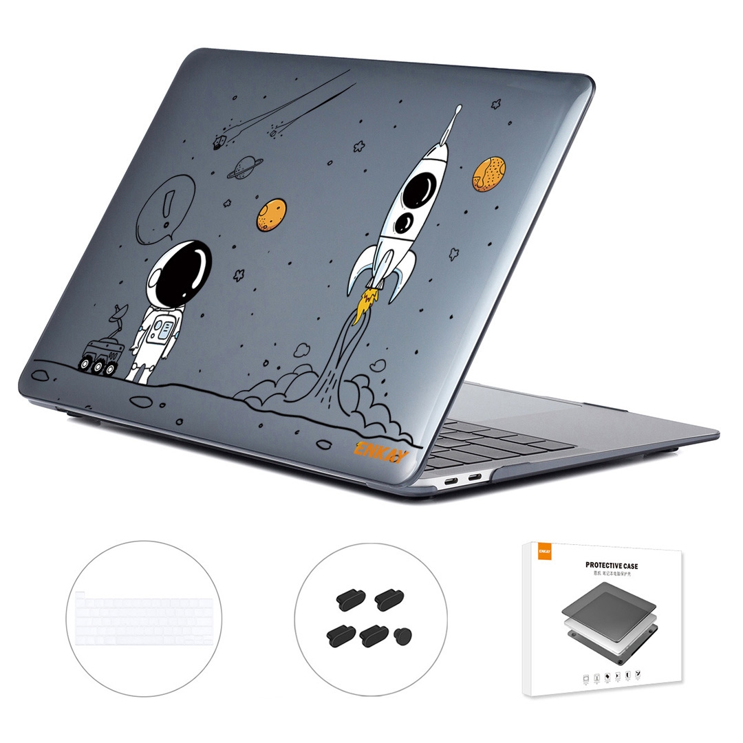 For MacBook Pro 13.3 A2251/A2289/A2338 ENKAY Hat-Prince 3 in 1 Spaceman Pattern Laotop Protective Crystal Case with TPU Keyboard Film / Anti-dust Plugs, Version:US(Spaceman No.1) For MacBook Pro 13.3 A2251/A2289/A2338 ENKAY Hat-Prince 3 in 1 Spaceman Pattern Laotop Protective Crystal Case with TPU Keyboard Film / Anti-dust Plugs, Version:US(Spaceman No.1)