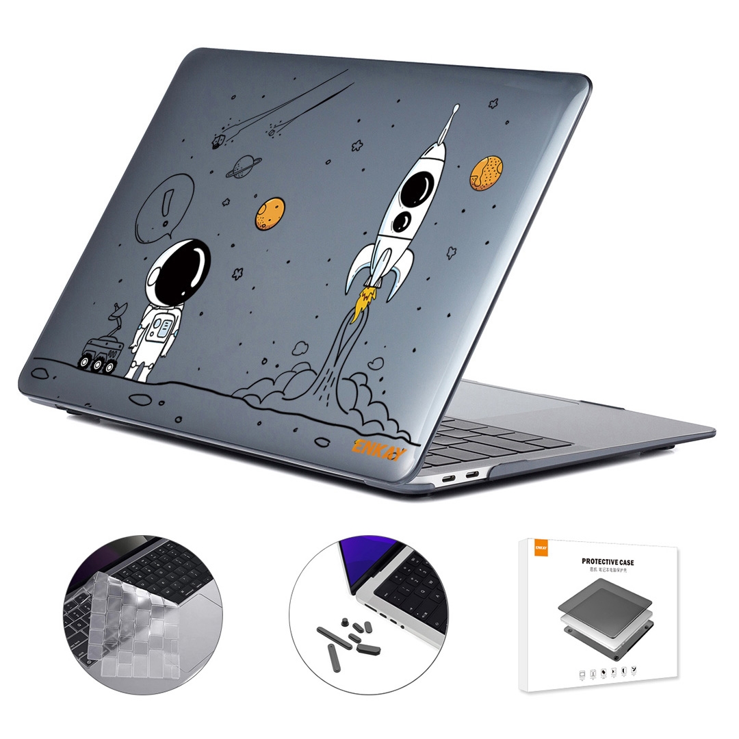 For MacBook Pro 14.2 A2442/A2779 2023 ENKAY Hat-Prince 3 in 1 Spaceman Pattern Laotop Protective Crystal Case with TPU Keyboard Film / Anti-dust Plugs, Version:US(Spaceman No.1) For MacBook Pro 14.2 A2442/A2779 2023 ENKAY Hat-Prince 3 in 1 Spaceman Pattern Laotop Protective Crystal Case with TPU Keyboard Film / Anti-dust Plugs, Version:US(Spaceman No.1)