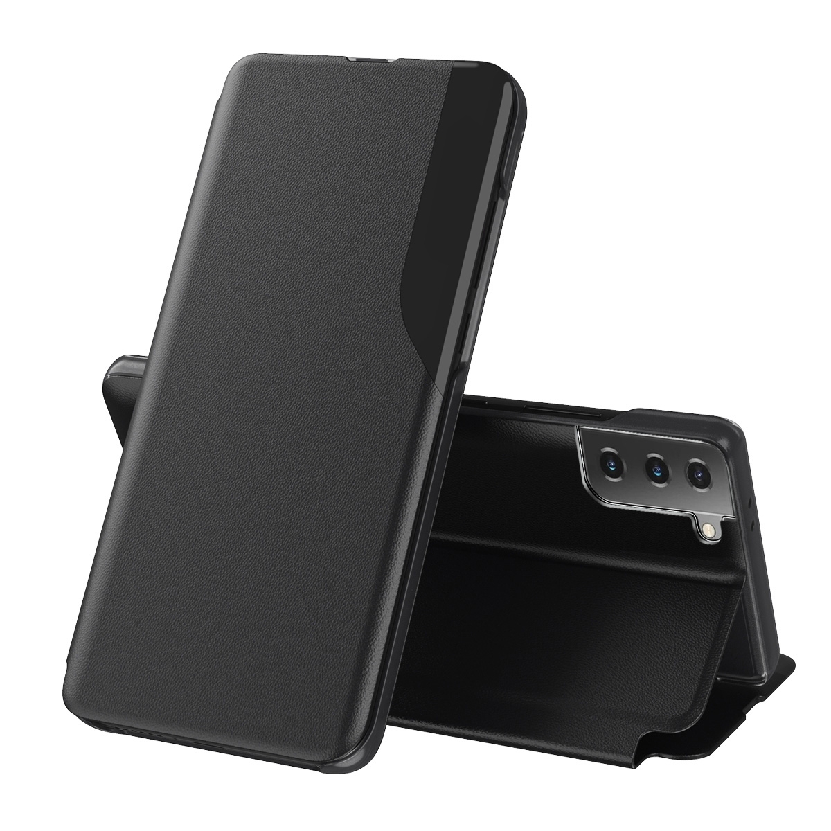 For Samsung Galaxy S23 Plus 5G Attraction Flip Holder Leather Phone Case(Black) For Samsung Galaxy S23 Plus 5G Attraction Flip Holder Leather Phone Case(Black)