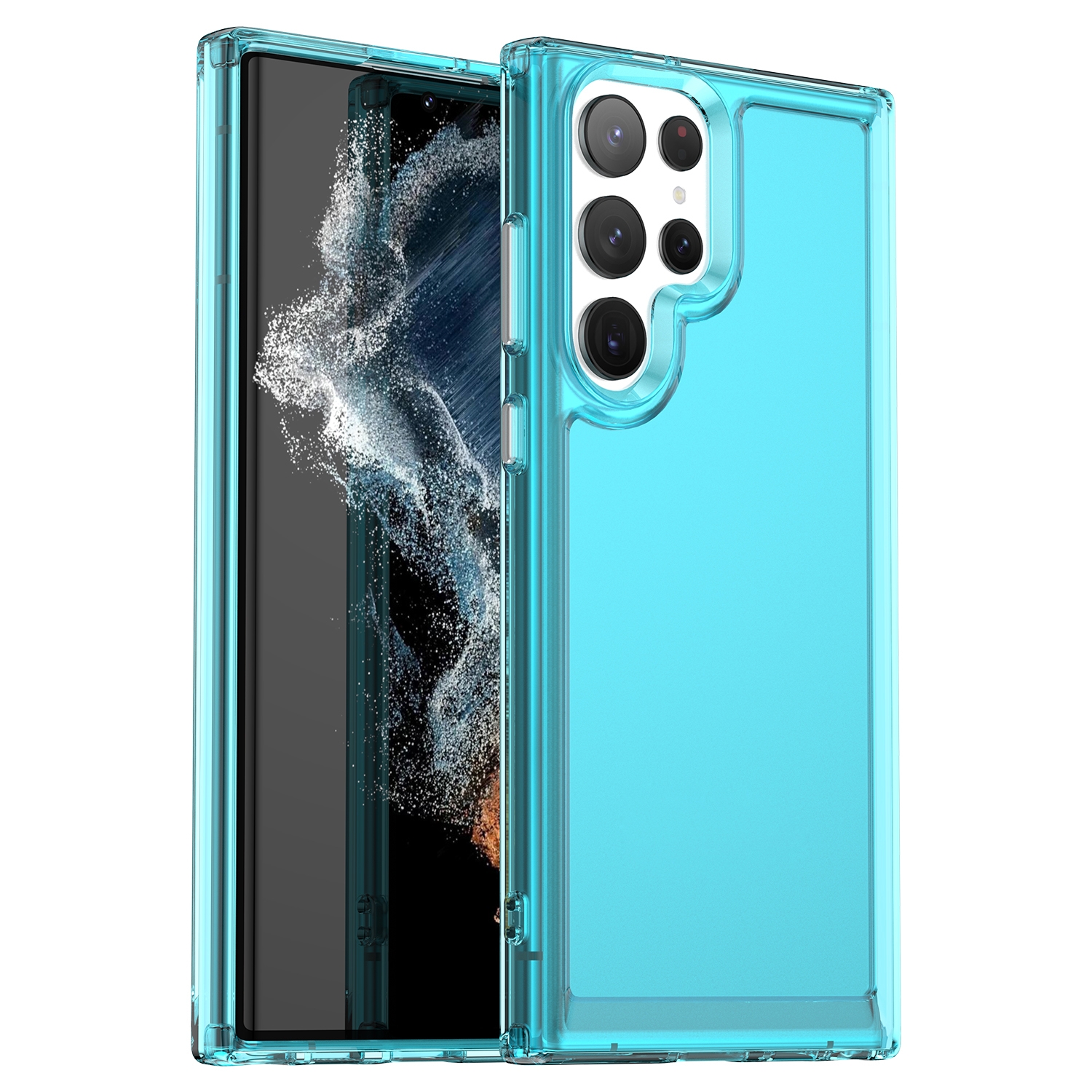 For Samsung Galaxy S23 Ultra 5G Candy Series TPU Phone Case(Transparent Blue) For Samsung Galaxy S23 Ultra 5G Candy Series TPU Phone Case(Transparent Blue)