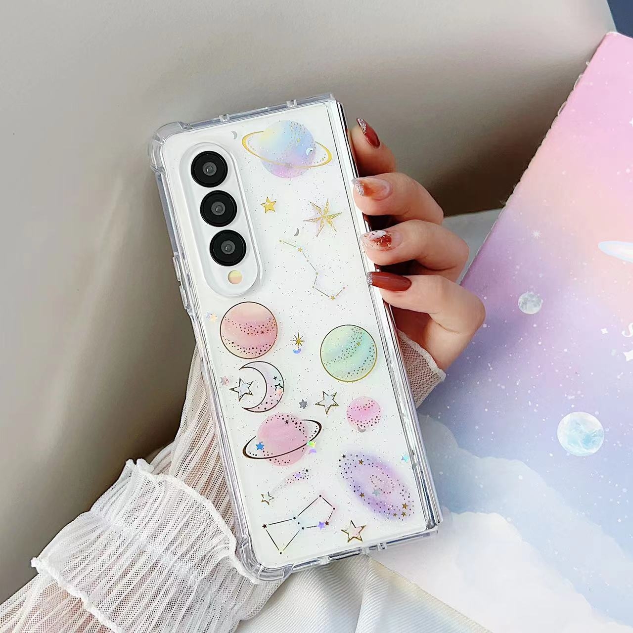 For Samsung Galaxy Z Fold4 Cosmic Star Glitter Epoxy TPU Phone Case(Transparency) For Samsung Galaxy Z Fold4 Cosmic Star Glitter Epoxy TPU Phone Case(Transparency)