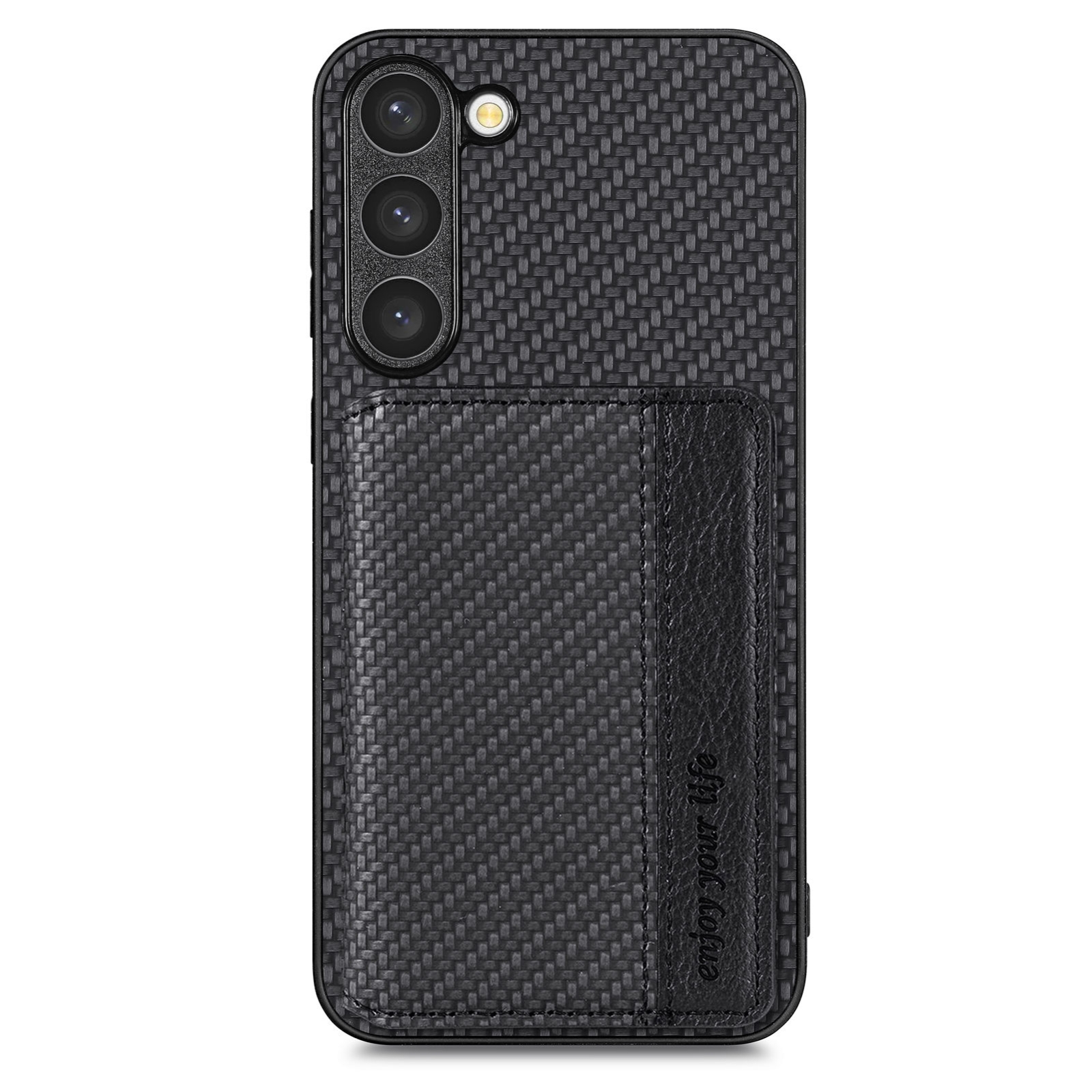 For Samsung Galaxy S23+ 5G Carbon Fiber Magnetic Card Bag Phone Case(Black) For Samsung Galaxy S23+ 5G Carbon Fiber Magnetic Card Bag Phone Case(Black)
