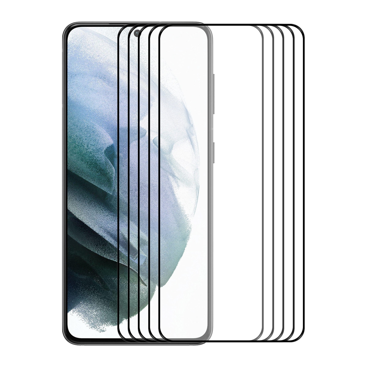 For Samsung Galaxy S23 5G 5pcs ENKAY Full Glue 0.2mm Tempered Glass Full Film, Support Fingerprint Unlock