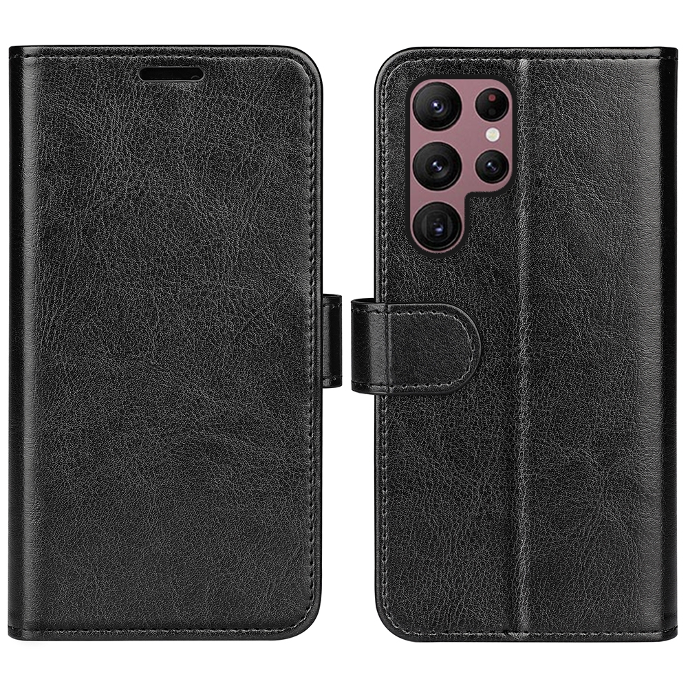For Samsung Galaxy S23 Ultra 5G R64 Texture Leather Phone Case(Black) For Samsung Galaxy S23 Ultra 5G R64 Texture Leather Phone Case(Black)