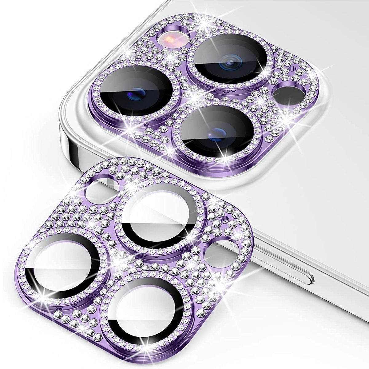 For iPhone 14 Pro / 14 Pro Max ENKAY Hat-Prince Blink Diamond Camera Lens Aluminium Alloy Tempered Glass Film(Dark Purple) For iPhone 14 Pro / 14 Pro Max ENKAY Hat-Prince Blink Diamond Camera Lens Aluminium Alloy Tempered Glass Film(Dark Purple)
