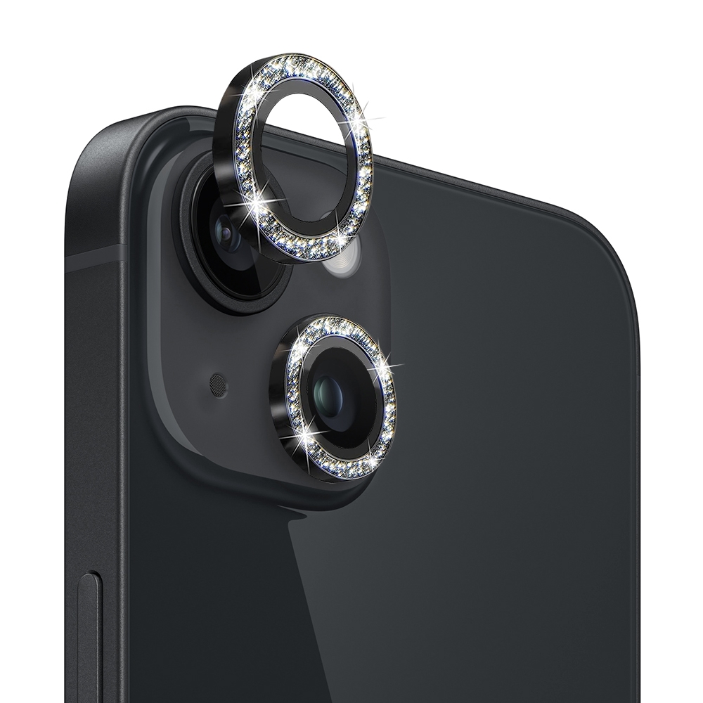 For iPhone 14 / 14 Plus NORTHJO Camera Lens Protector Tempered Glass Bling Glitter Metal Ring Film(Black) For iPhone 14 / 14 Plus NORTHJO Camera Lens Protector Tempered Glass Bling Glitter Metal Ring Film(Black)