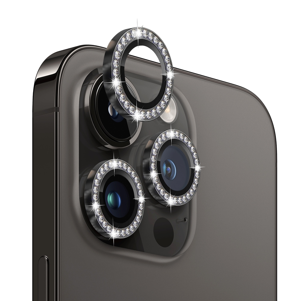 For iPhone 13 Pro / 13 Pro Max NORTHJO Camera Lens Protector Tempered Glass Metal Rhinestone Ring Film(Black) For iPhone 13 Pro / 13 Pro Max NORTHJO Camera Lens Protector Tempered Glass Metal Rhinestone Ring Film(Black)