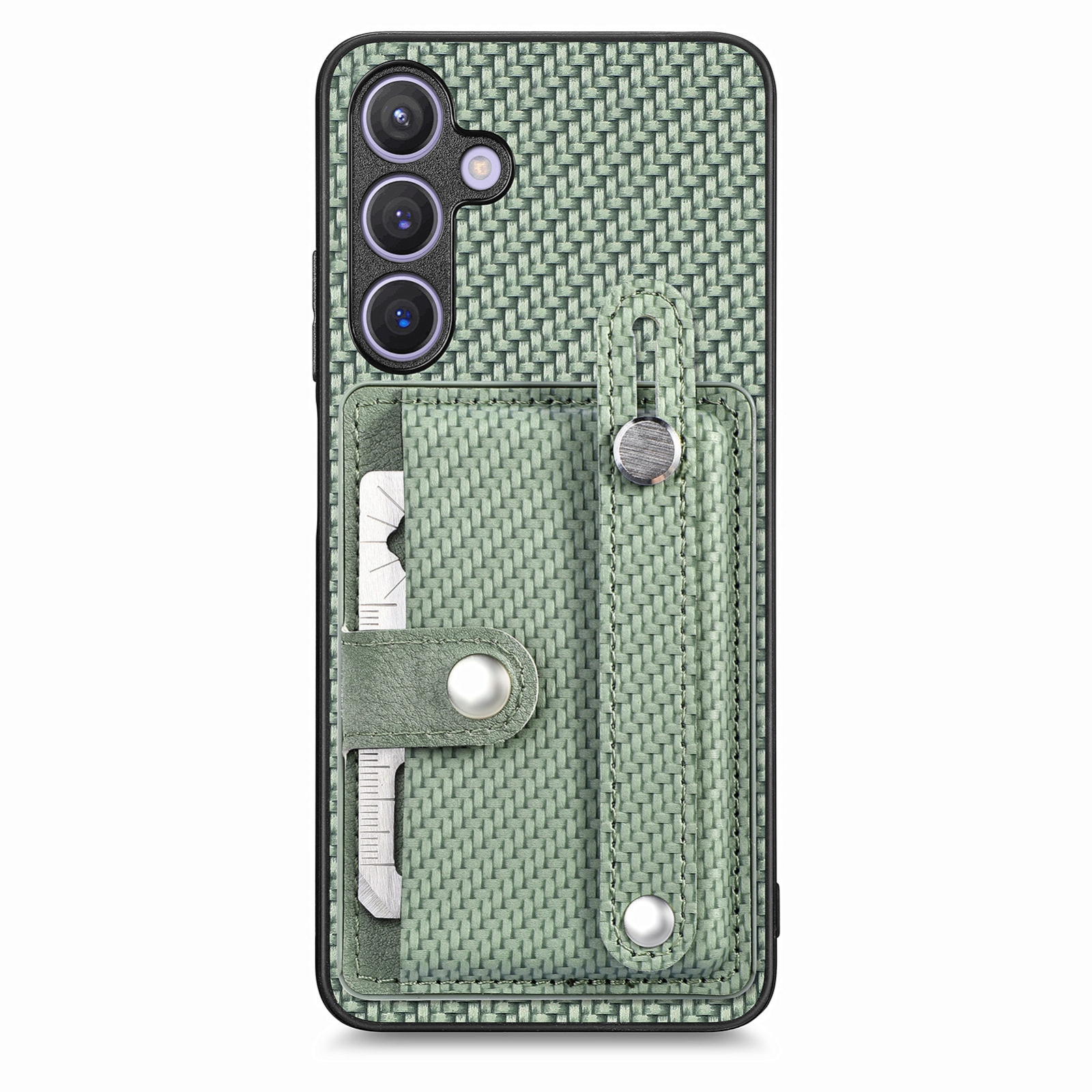 For Samsung Galaxy S24+ 5G Wristband Kickstand Wallet Back Phone Case with Tool Knife(Green) For Samsung Galaxy S24+ 5G Wristband Kickstand Wallet Back Phone Case with Tool Knife(Green)