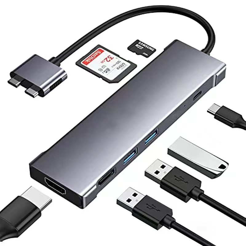7 in 2 Type-C Multiport Adapter Hub for Mac Dongle w/4K HDMI,Thunderbolt 3/4 7 in 2 Type-C Multiport Adapter Hub for Mac Dongle w/4K HDMI,Thunderbolt 3/4