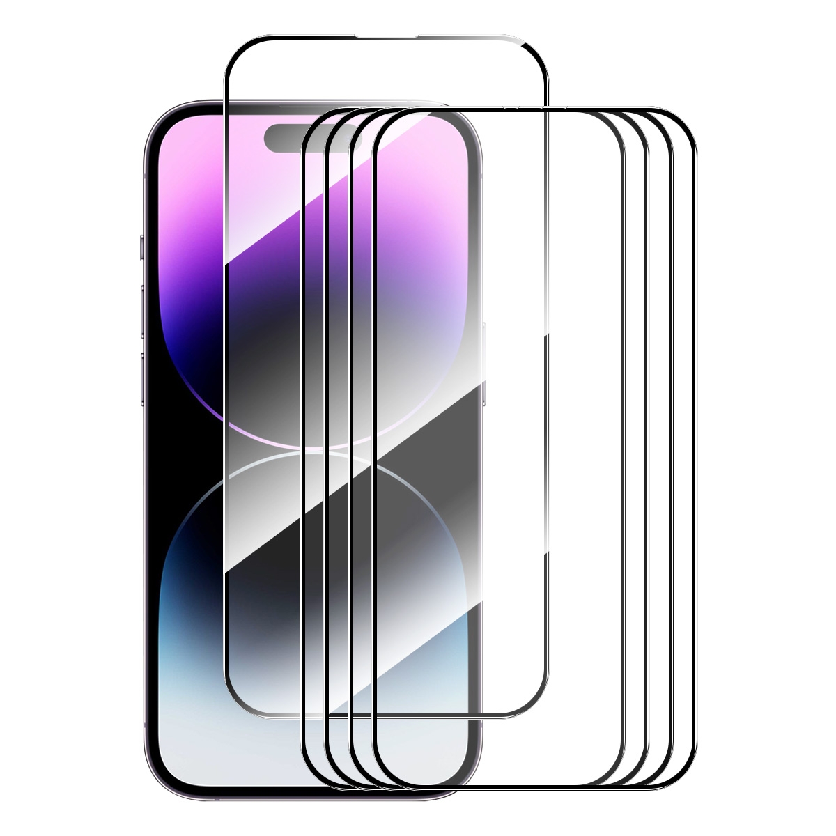 For iPhone 15 Pro Max 5pcs ENKAY Full Glue High Aluminum-silicon Tempered Glass Film For iPhone 15 Pro Max 5pcs ENKAY Full Glue High Aluminum-silicon Tempered Glass Film