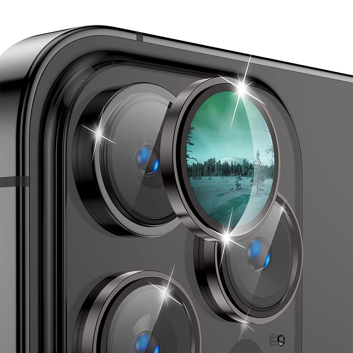 For iPhone 15 Pro / 15 Pro Max ENKAY AR Anti-reflection Camera Lens Glass Full Film(Black) For iPhone 15 Pro / 15 Pro Max ENKAY AR Anti-reflection Camera Lens Glass Full Film(Black)