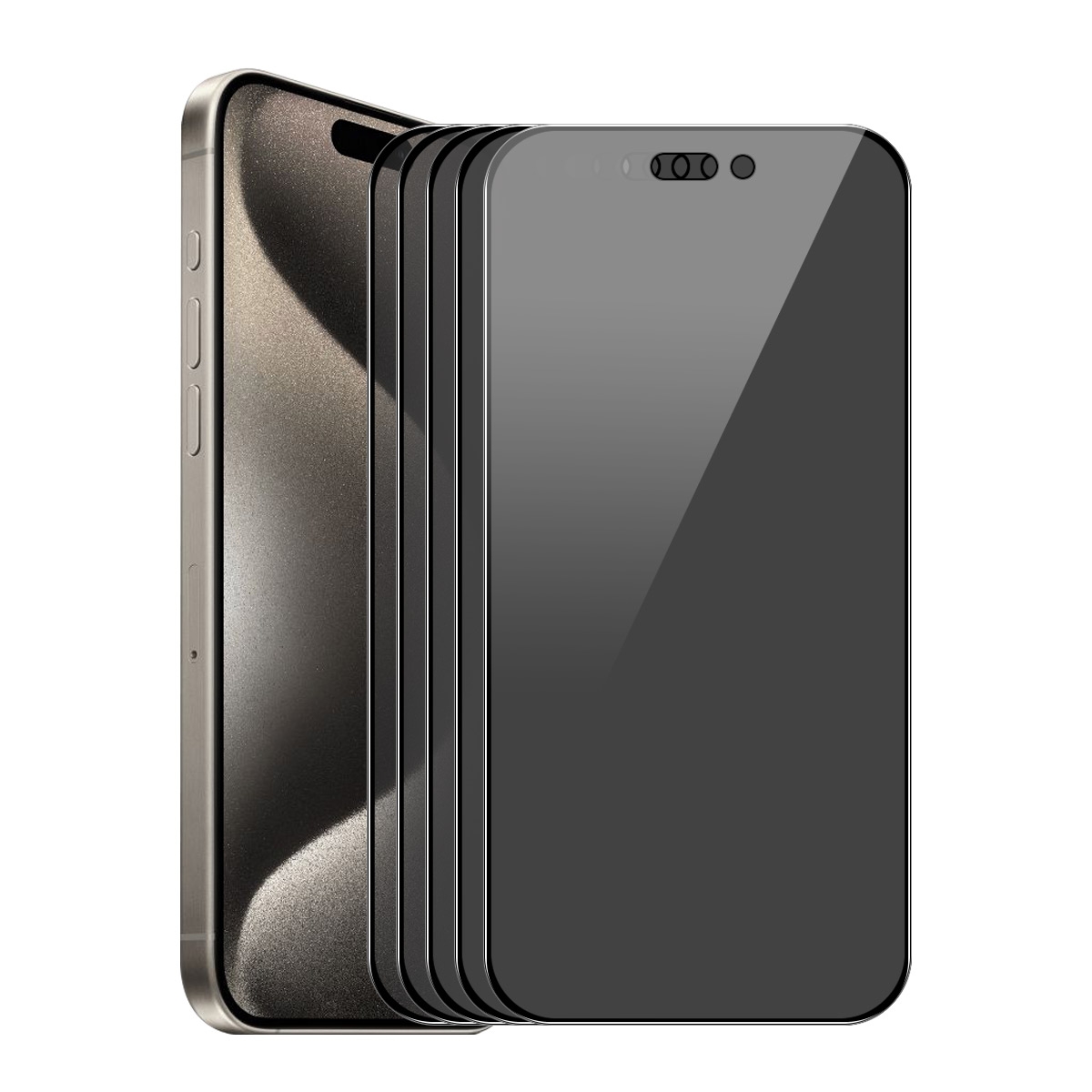 For iPhone 15 Pro 5pcs ENKAY Hat-Prince 28° Anti-peeping Tempered Glass Protector Full Screen Film For iPhone 15 Pro 5pcs ENKAY Hat-Prince 28° Anti-peeping Tempered Glass Protector Full Screen Film