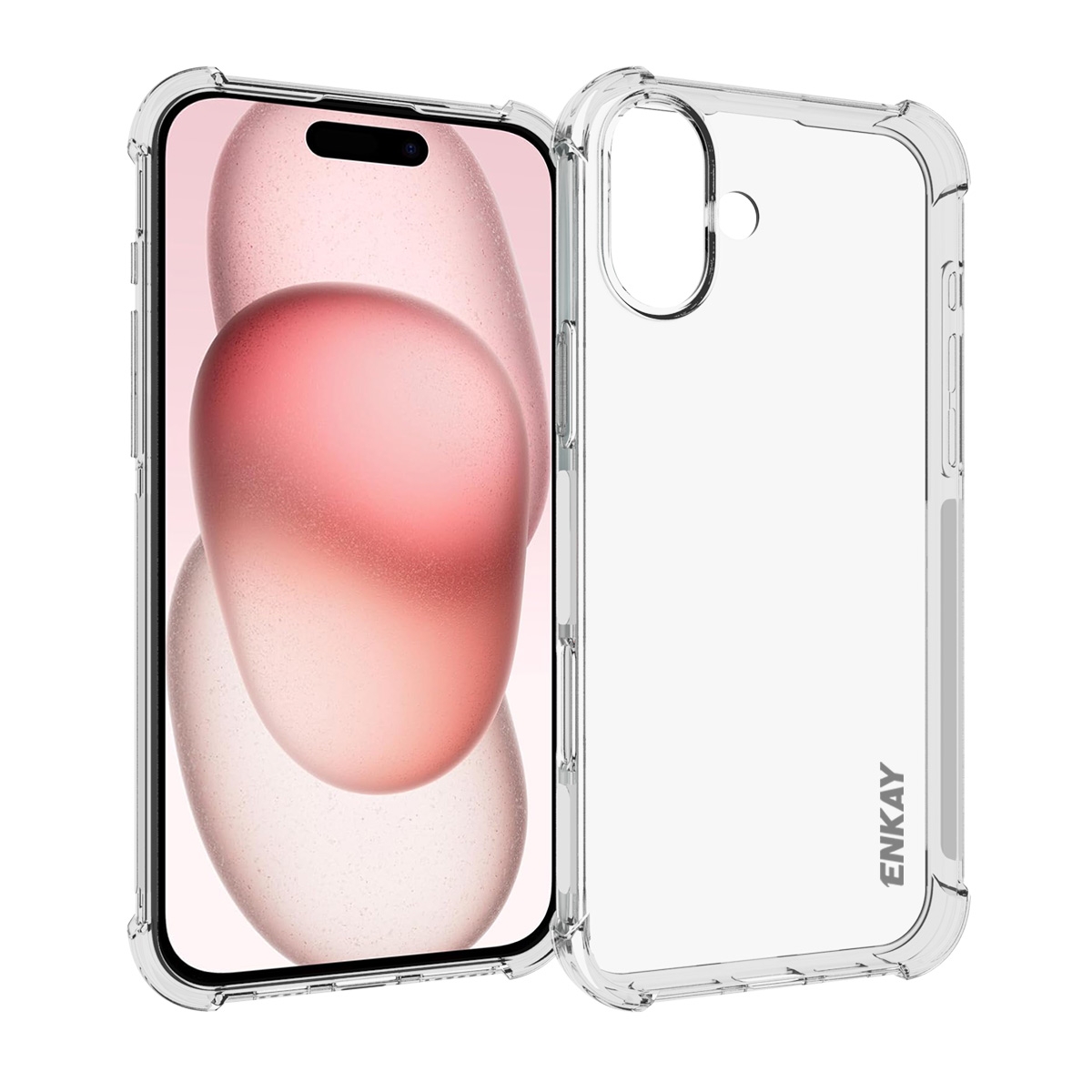 For iPhone 16 ENKAY Hat-Prince Transparent TPU Shockproof Phone Case For iPhone 16 ENKAY Hat-Prince Transparent TPU Shockproof Phone Case