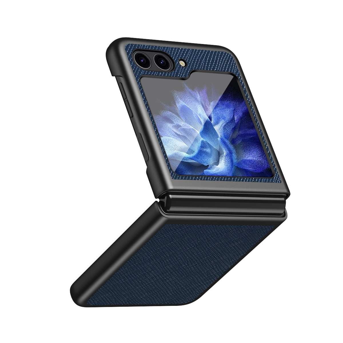 For Samsung Galaxy Z Flip6 5G Cross-Grain All-inclusive Shockproof Phone Case(Blue) For Samsung Galaxy Z Flip6 5G Cross-Grain All-inclusive Shockproof Phone Case(Blue)