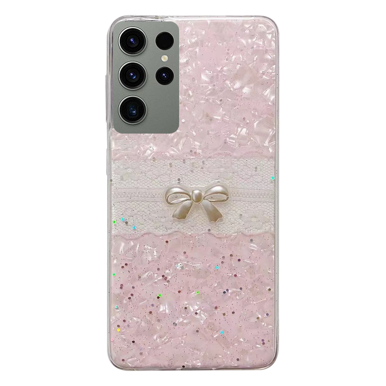 For Samsung Galaxy S23 Ultra 5G Shell Pattern Bow TPU Phone Protective Case(Pink) For Samsung Galaxy S23 Ultra 5G Shell Pattern Bow TPU Phone Protective Case(Pink)
