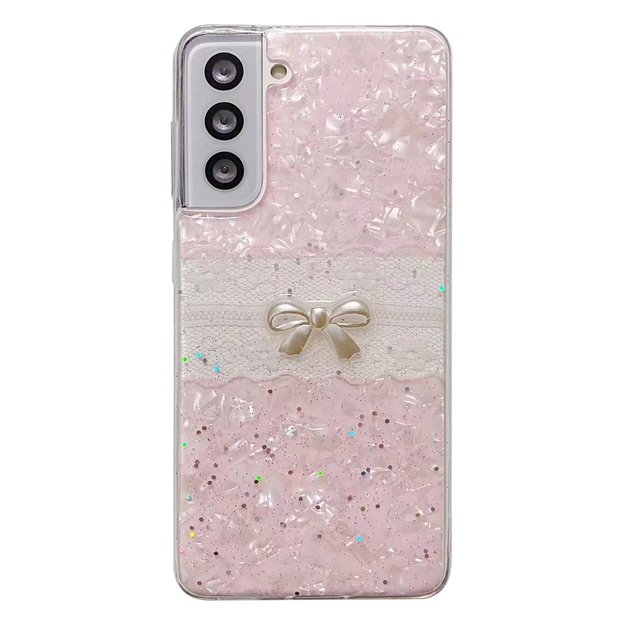 For Samsung Galaxy S22 5G Shell Pattern Bow TPU Phone Protective Case(Pink) For Samsung Galaxy S22 5G Shell Pattern Bow TPU Phone Protective Case(Pink)