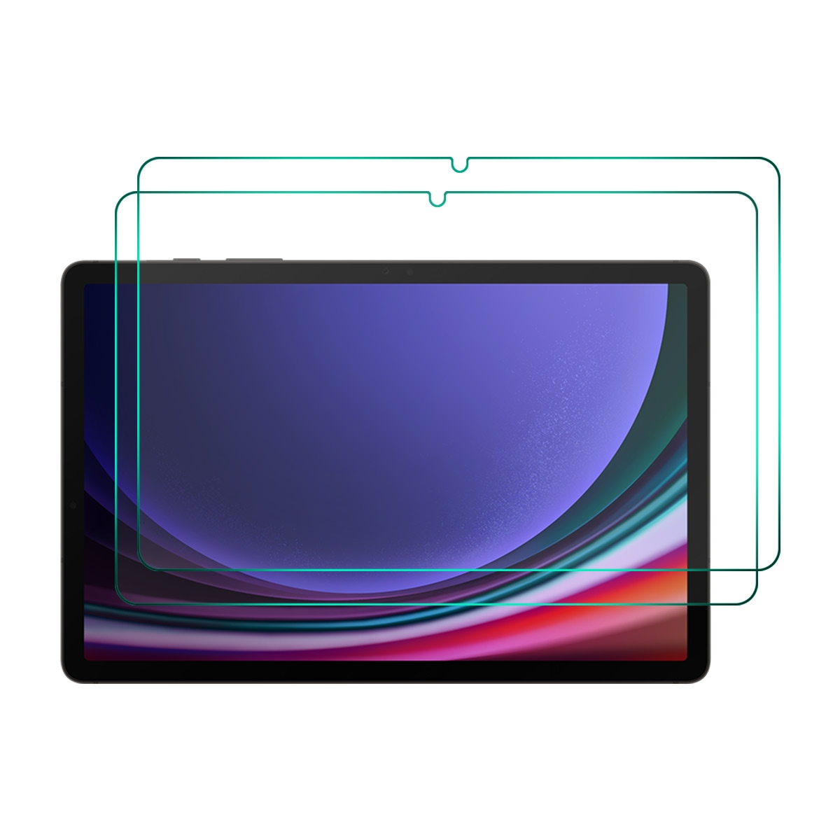 For Samsung Galaxy Tab S9 / S9 FE 2pcs ENKAY Hat-Prince 0.33mm Explosion-proof Tempered Glass Film