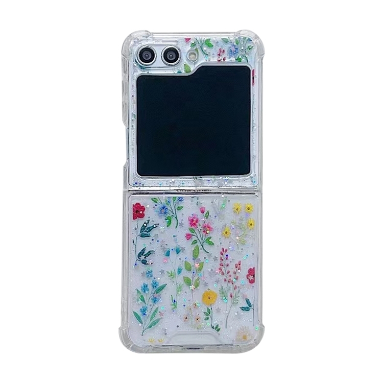 For Samsung Galaxy Z Flip4 Fresh Small Floral Epoxy TPU Phone Case(Colorful Flowers 4) For Samsung Galaxy Z Flip4 Fresh Small Floral Epoxy TPU Phone Case(Colorful Flowers 4)