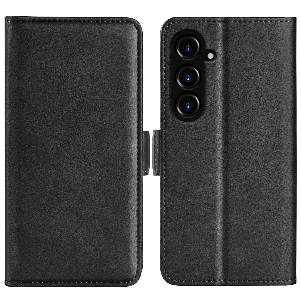 For Samsung Galaxy S23 FE 5G Dual-side Magnetic Buckle Horizontal Flip Leather Phone Case(Black) For Samsung Galaxy S23 FE 5G Dual-side Magnetic Buckle Horizontal Flip Leather Phone Case(Black)