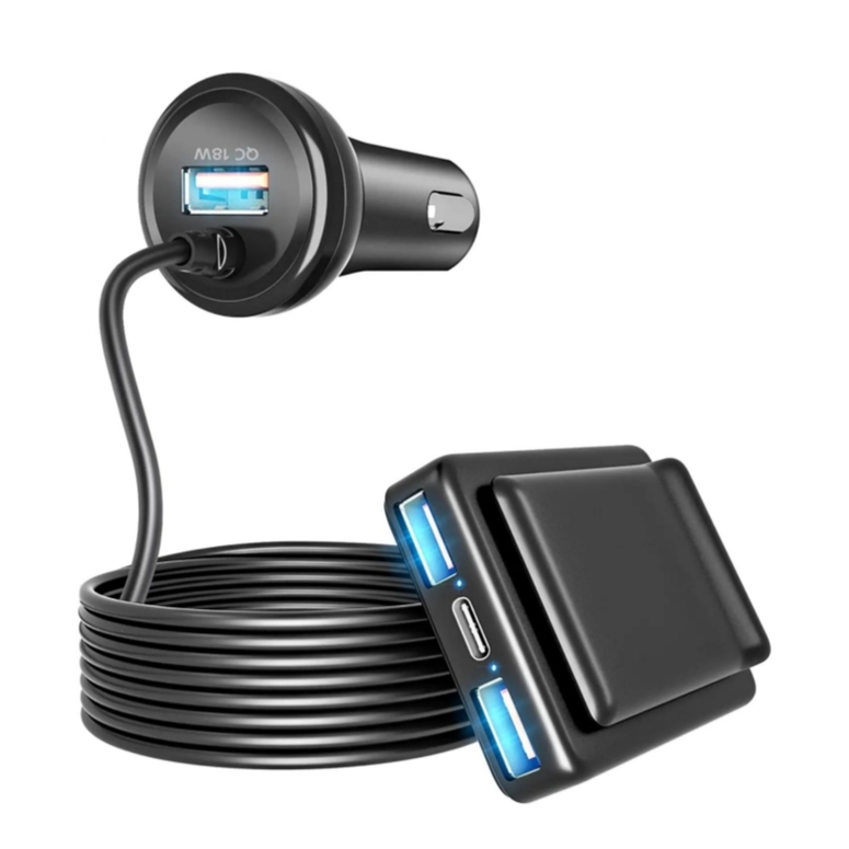 TR-43 For Back Seat PD 18W Fast Charging Car Charger 2m Extention Charger Adapter TR-43 For Back Seat PD 18W Fast Charging Car Charger 2m Extention Charger Adapter