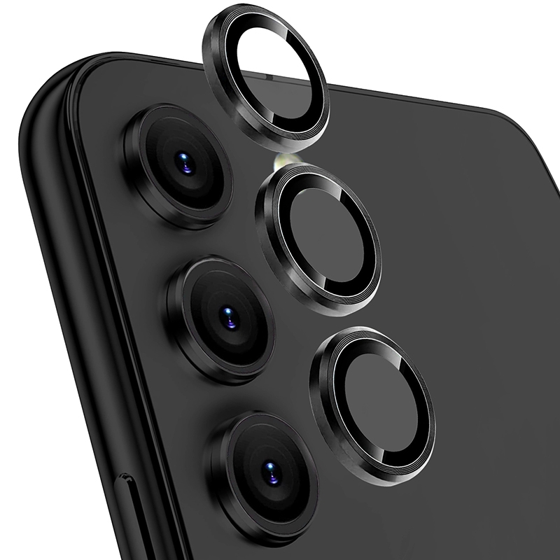For Samsung Galaxy S23 / S23+ 5G NORTHJO Camera Lens Protector Tempered Glass CD Vein Metal Ring Film(Black) For Samsung Galaxy S23 / S23+ 5G NORTHJO Camera Lens Protector Tempered Glass CD Vein Metal Ring Film(Black)