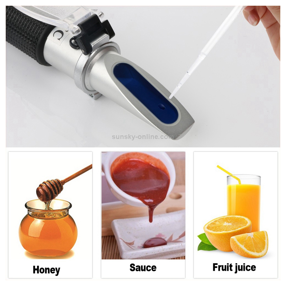 RZ117 Optical Brix Meter Handheld High Concentration Brix Meter Honey Sugar Meter 0-90 Range