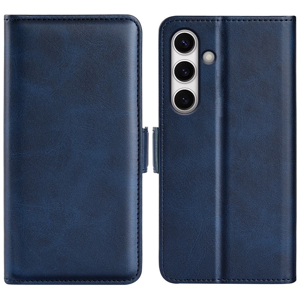 For Samsung Galaxy S24 FE 5G Dual-side Magnetic Buckle Horizontal Flip Leather Phone Case(Dark Blue) For Samsung Galaxy S24 FE 5G Dual-side Magnetic Buckle Horizontal Flip Leather Phone Case(Dark Blue)