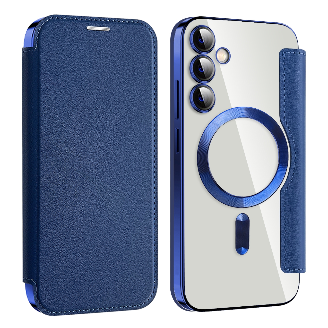 For Samsung Galaxy S23 FE 5G Shield MagSafe RFID Anti-theft Leather Phone Case(Dark Blue) For Samsung Galaxy S23 FE 5G Shield MagSafe RFID Anti-theft Leather Phone Case(Dark Blue)