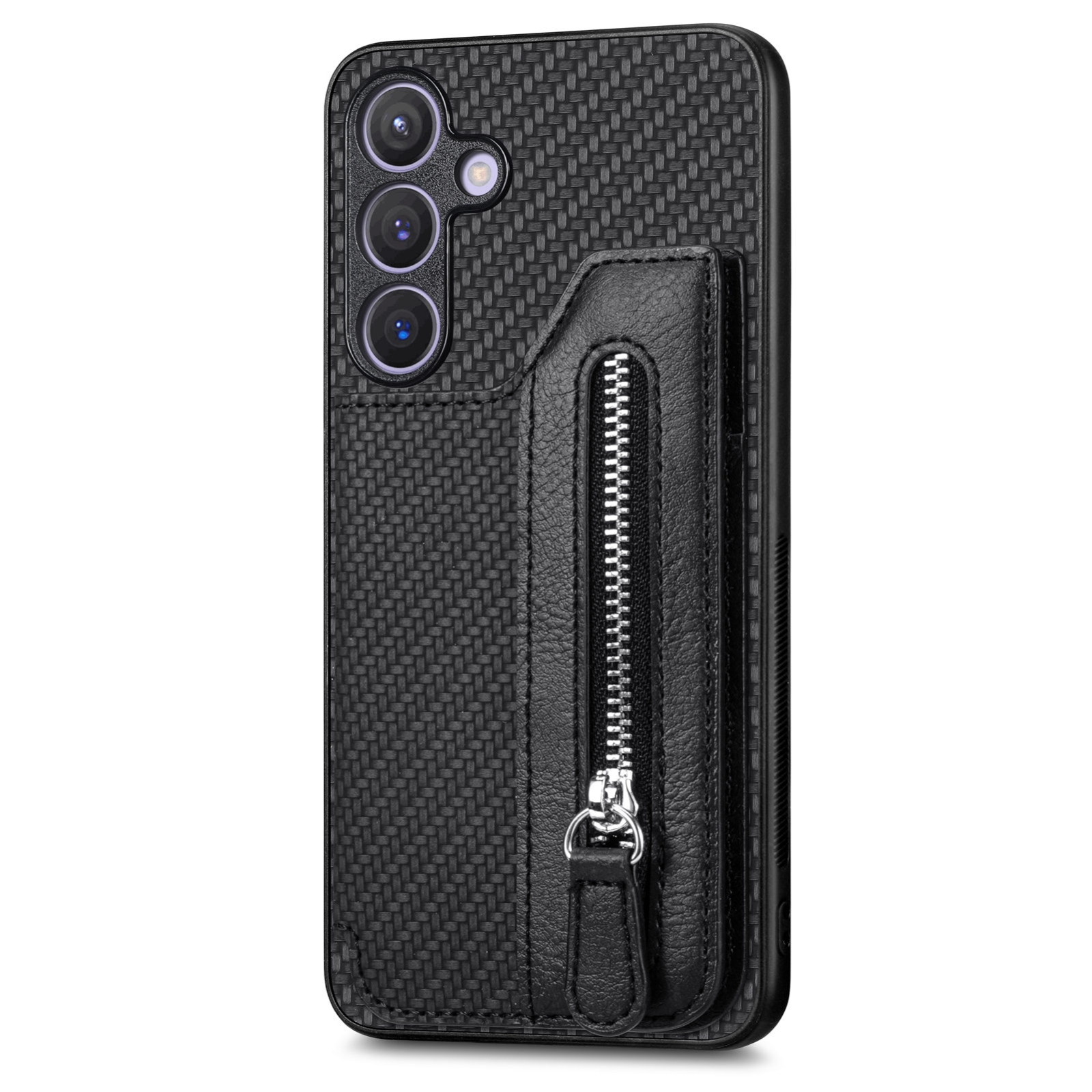 For Samsung Galaxy S24 5G Carbon Fiber Horizontal Flip Zipper Wallet Phone Case(Black) For Samsung Galaxy S24 5G Carbon Fiber Horizontal Flip Zipper Wallet Phone Case(Black)