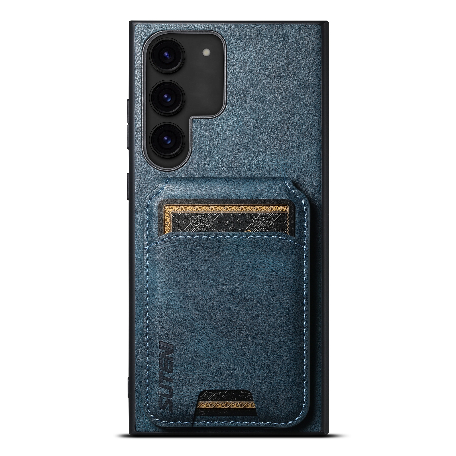 For Samsung Galaxy S22 Ultra 5G Suteni H02 Leather Wallet Stand Back Phone Case(Blue) For Samsung Galaxy S22 Ultra 5G Suteni H02 Leather Wallet Stand Back Phone Case(Blue)