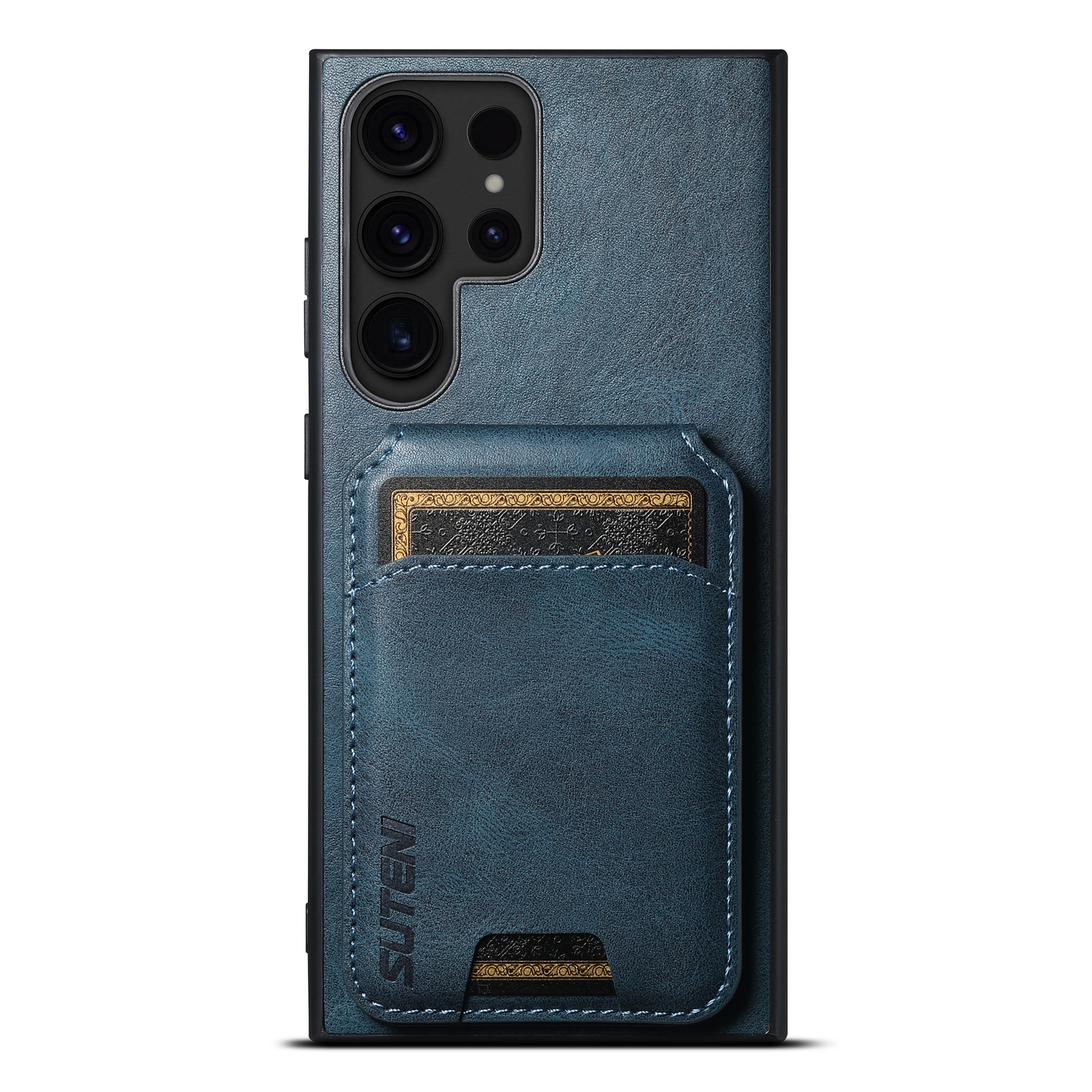 For Samsung Galaxy S24 Ultra Suteni H02 Leather Wallet Stand Back Phone Case(Blue) For Samsung Galaxy S24 Ultra Suteni H02 Leather Wallet Stand Back Phone Case(Blue)