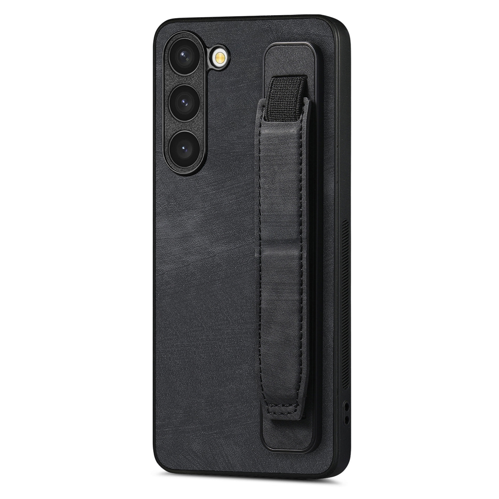 For Samsung Galaxy S23+ 5G Retro Wristband Holder Leather Back Phone Case(Black) For Samsung Galaxy S23+ 5G Retro Wristband Holder Leather Back Phone Case(Black)