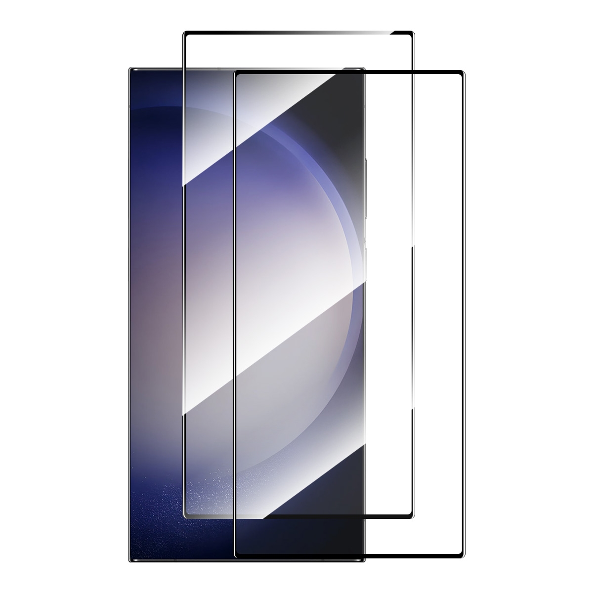 For Samsung Galaxy S24 Ultra 5G 2pcs ENKAY Hat-Prince 0.18mm High Aluminum-silicon Tempered Glass Film, Support Ultrasonic Fingerprint Unclock