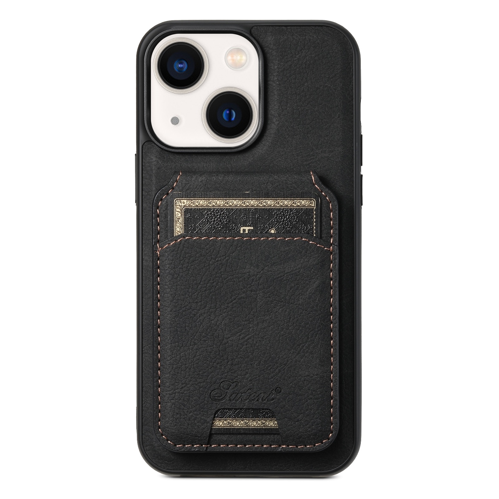 For iPhone 14 Plus Suteni H17 Litchi Texture Leather MagSafe Detachable Wallet Phone Case(Black) For iPhone 14 Plus Suteni H17 Litchi Texture Leather MagSafe Detachable Wallet Phone Case(Black)