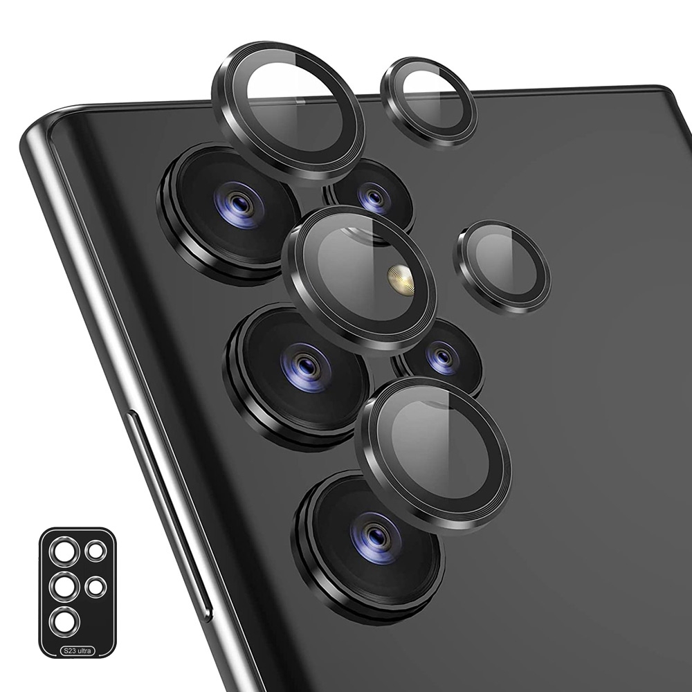 For Samsung Galaxy S24 Ultra 5G ENKAY Hat-Prince 9H Rear Camera Lens Aluminium Alloy Tempered Glass Film(Black) For Samsung Galaxy S24 Ultra 5G ENKAY Hat-Prince 9H Rear Camera Lens Aluminium Alloy Tempered Glass Film(Black)