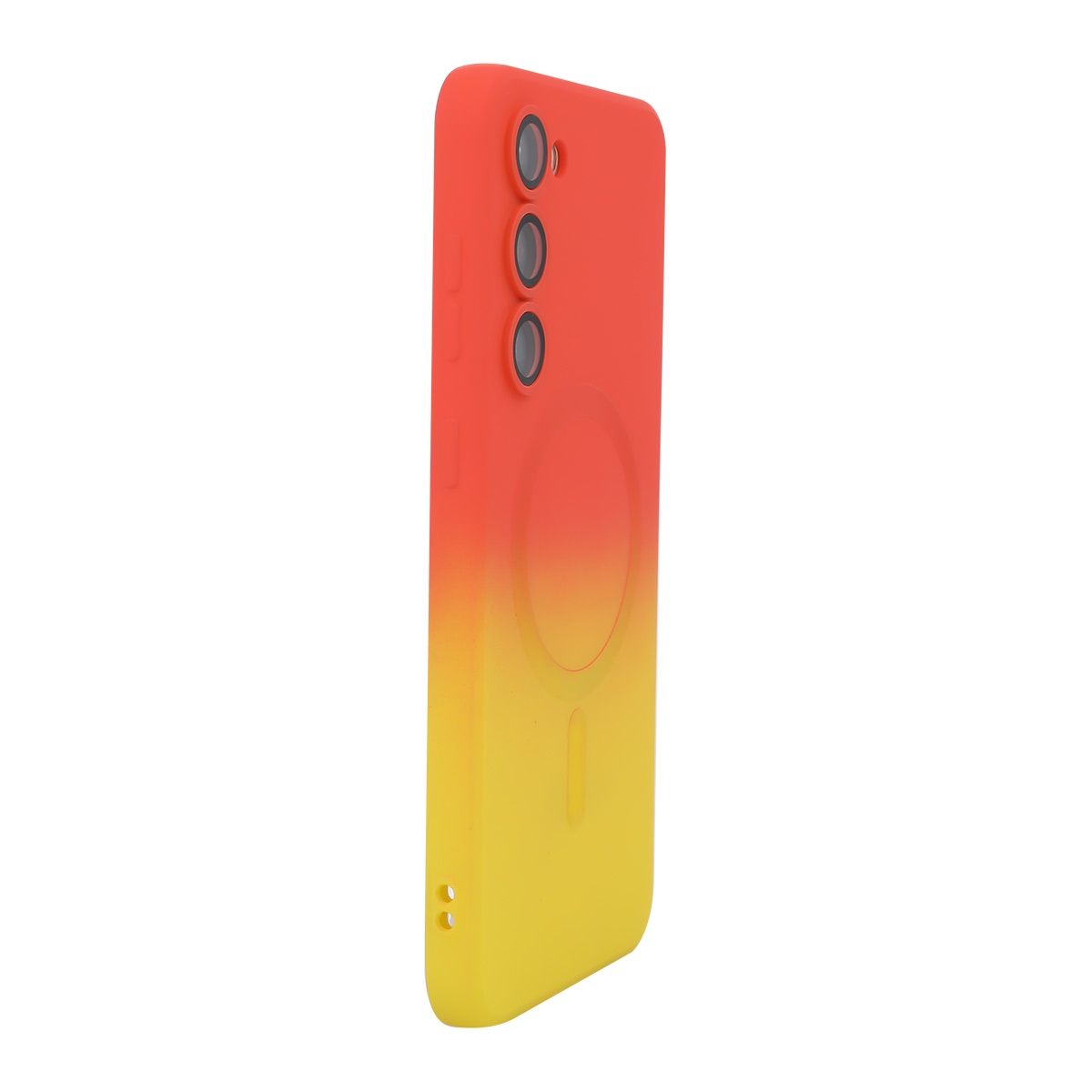 For Samsung Galaxy S25 5G ENKAY Hat-Prince MagSafe Rainbow Gradient Silicone Phone Case with Lens Film(Orange Yellow) For Samsung Galaxy S25 5G ENKAY Hat-Prince MagSafe Rainbow Gradient Silicone Phone Case with Lens Film(Orange Yellow)