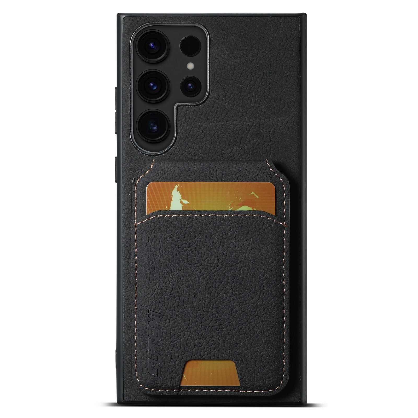 For Samsung Galaxy S24 Ultra 5G Suteni H02 Litchi Leather Card Wallet Stand Back Phone Case(Black) For Samsung Galaxy S24 Ultra 5G Suteni H02 Litchi Leather Card Wallet Stand Back Phone Case(Black)