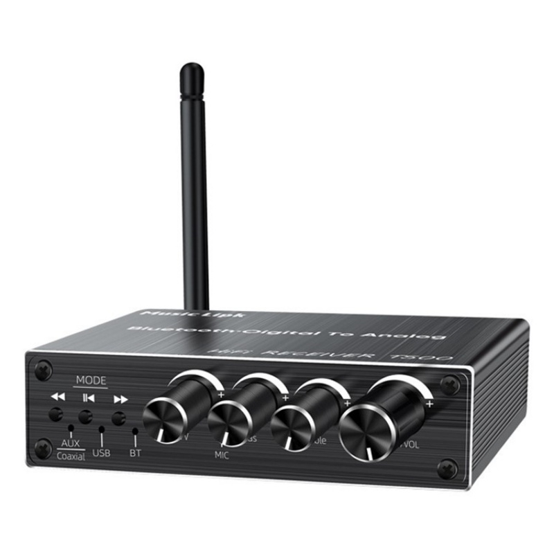 T500 Bluetooth 5.3 Audio Adapter U-Disk Mic Amplifier Speaker Converter with Remote Control T500 Bluetooth 5.3 Audio Adapter U-Disk Mic Amplifier Speaker Converter with Remote Control