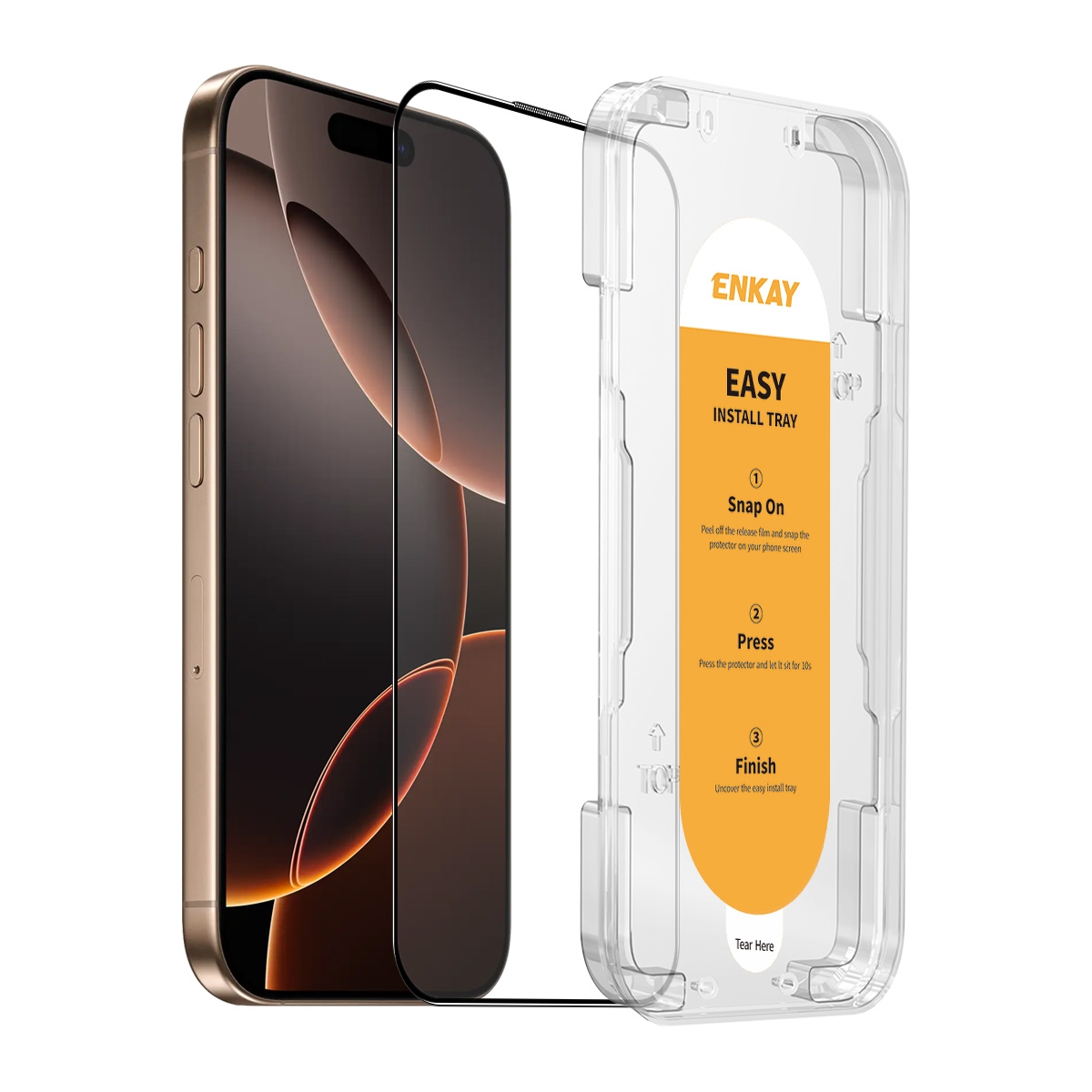 For iPhone 16 Pro Max ENKAY Easy Install High Alumina Silicon Full Glass Film For iPhone 16 Pro Max ENKAY Easy Install High Alumina Silicon Full Glass Film